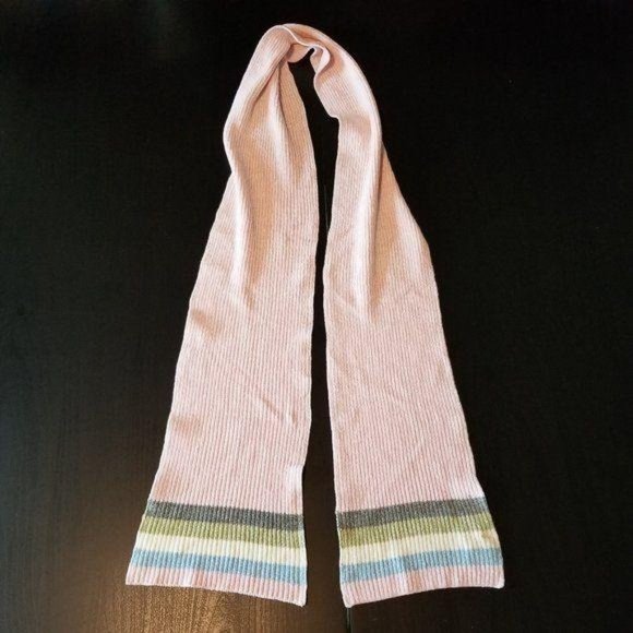 Airport Multicolor Striped Pink Knit Scarf - Picture 2 of 9